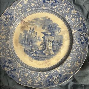 Pinder Bourne Chantilly Blue 10.1/8 inch Dinner Plate